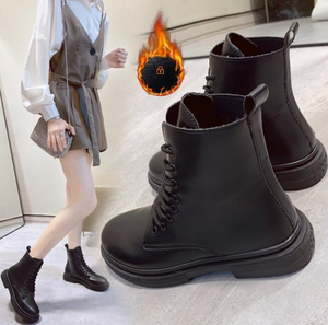 Mujer estilo británico otoño sin mangas diseño transpirable versátil suela gruesa botas cortas primavera y otoño suela bota - Product Image 4
