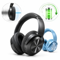 Casque audio à réduction de bruit active en gros, avec haut-parleur dynamique de 40 mm, idéal pour les voyages et l'étude