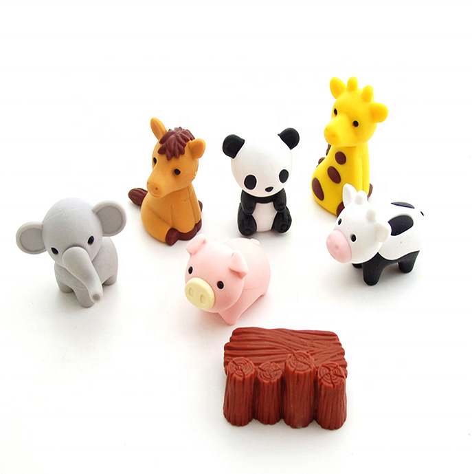 35 шт. случайный цвет животных необычный карандашный оптом ластик детей игрушки для вечеринки