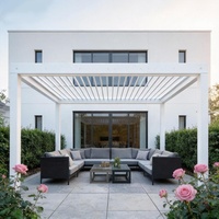 Pergola bioclimatique automatique à toit rétractable électrique à lames orientables en aluminium pour jardin extérieur et véranda