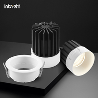 Plafonnier LED COB encastré à design modulaire IP65 avec grille en nid d'abeille en option, 10W 15W 25W, dimmable