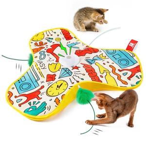 New Design Plastic Hide and Seek <b>Interactive</b> <b>Cat</b> <b>Toys</b> Moving Concealed Wand Feather Automatic Chargeable <b>Toys</b> for <b>Cats</b> - Product Image 6