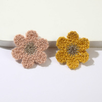 Patchs en feutre miniatures brodés de fleurs colorées, à coudre ou thermocollants, personnalisables pour vêtements, sacs, chaussures, chapeaux et bandeaux