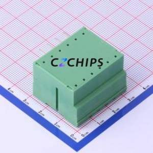 KF2EDGRHM-5.0-2*4P Plug-in Terminal Block Bent Lead Through Hole,P=5mm Board-to-Board / Socket - Closed Screw Fixing 5mm Green - Product Image 2