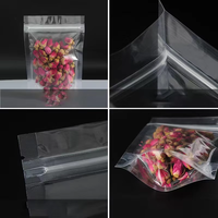 Sachet d'emballage alimentaire transparent mat en PET avec fermeture éclair, givré, auto-scellant, pour emballage thermique, snacks, lait