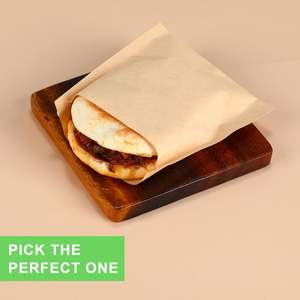 Sac en papier imprimé à double poche ouverte, résistant à l'huile et à la graisse, pour pain, gaufres, hamburgers, sandwichs, beignets, en forme de triangle - Product Image 4