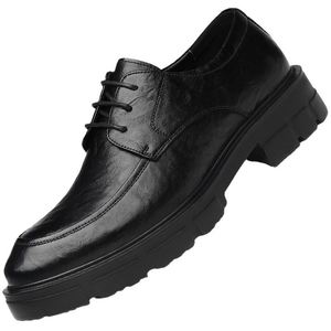 Zapatos Oxford de Cuero Genuino para Hombre, con Punta Redonda y Cordones, Suela de Goma Antideslizante, para Todas las Temporadas, Oficina y Carrera - Product Image 5
