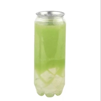 Bouteille de boisson jetable en PET EOE, bouteille de jus, canette de soda en plastique avec couvercle facile à ouvrir