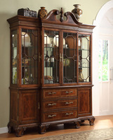 Meubles de salle à manger populaires de haute qualité ensemble de siège de Table de dîner classique de luxe Style américain en bois royal GGM336