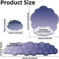 Tapis nuageux pour repose-poignet de clavier violet, tapis de souris Cloud avec repose-poignet tapis de souris ergonomique avec support de poignet