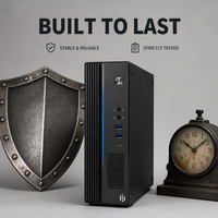 PC Desktop Kantor Profesional Zhaoxin 8 Core KX-U6780A 2.7GHz 16GB DDR4 512GB NVMe SSD LCD untuk Bisnis