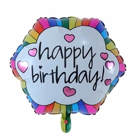 Nouveau design 18 pouces forme ronde joyeux anniversaire ballons à l'hélium jouets gonflables pour la décoration de fête