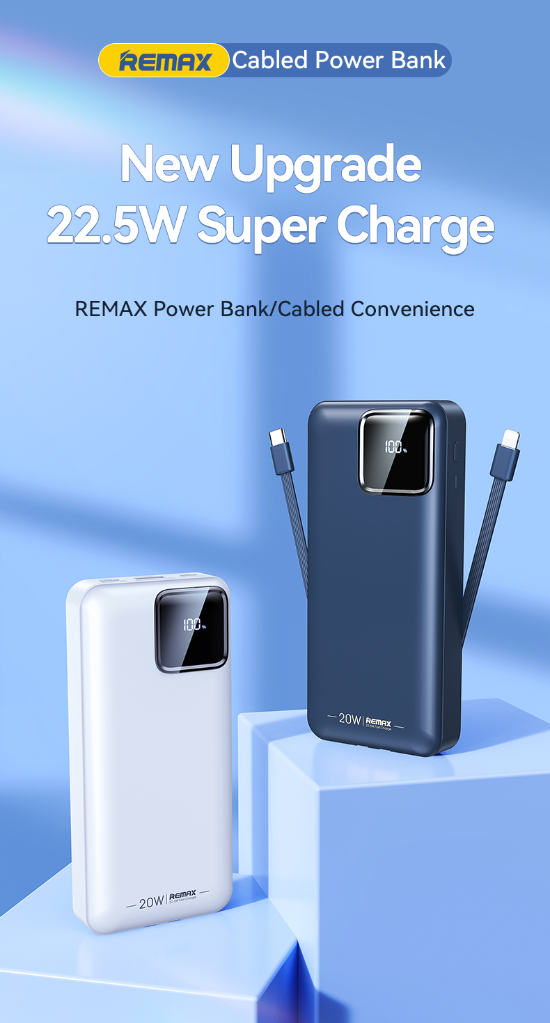 Remax RPP-513 22.5W Aluminum PD Qc 3.0 Powerbank 20000Mah Type-C description image