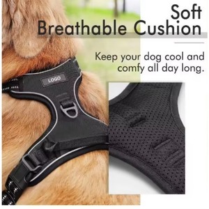 Harnais anti-évasion sans traction, réfléchissant, réglable, rembourré, robuste, pour chien, avec laisse, échantillon gratuit - Product Image 5