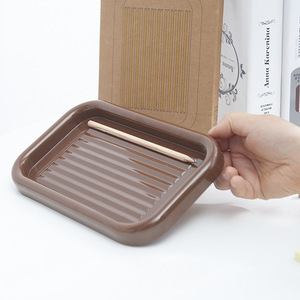 Pen Holder Square Coffee Brown Apricot Uncapped Stackable Stationery Storage Box - Product Image 4