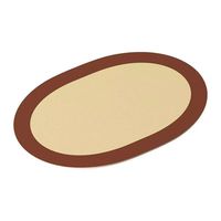 Set de table ovale en cuir bicolore, résistant à la chaleur et imperméable, pour restaurant occidental et décoration de salle à manger à domicile