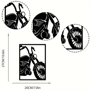 Vente en gros de décoration murale en métal découpé au laser nature morte décoration d'art mural de moto artisanat décor suspendu - Product Image 5