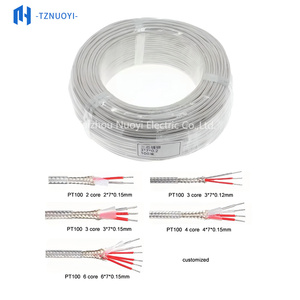 Câble de compensation PT100 à 2, 3, 4 ou 6 conducteurs, <span class=keywords><strong>isolation</strong></span> FEP/PTFE/PFA, blindage en cuivre argenté, capteur de résistance <span class=keywords><strong>thermique</strong></span> - Product Image 3
