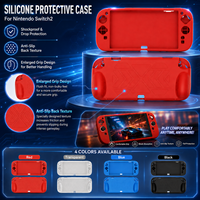 Coque de protection intégrale en silicone premium antidérapante avec prise en main améliorée et découpes de précision pour accessoires de jeu Nintendo Switch 2