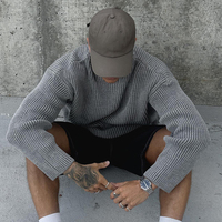 Pull Col Rond Personnalisé Décontracté Manches Longues Qualité Supérieure Hiver Streetwear Homme