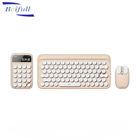 Lofree mesin tik LED untuk wanita, mesin tik permainan kantor lampu latar LED gaya sederhana mekanis Keyboard BT nirkabel titik teh susu