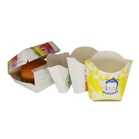 Boîte d'emballage de fast-food de qualité alimentaire carton de papier para guarder jetable hamburger carton blanc rouge boîte à frites