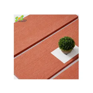 Vente en gros de planche de sol extérieure longue durée rouge marron blanc planche de sol jardin parc panneau de fibre de ciment grain de bois anti-moisissure