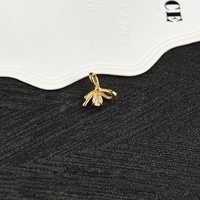 Piercing corporel en titane ASTM F136 G23, motif goutte d'eau avec oxyde de zirconium incrusté, à filetage interne, pour cartilage, oreille ou lèvre