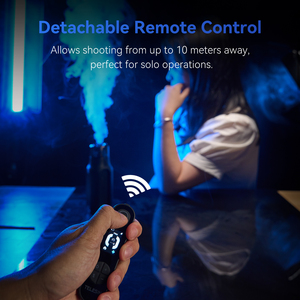 Telesin 40W ポータブル フォグマシン スモークマシン ドライアイス効果 手持ち式 リモコン付き ポートレート写真 映画撮影用 ミニフォッガー - Product Image 5