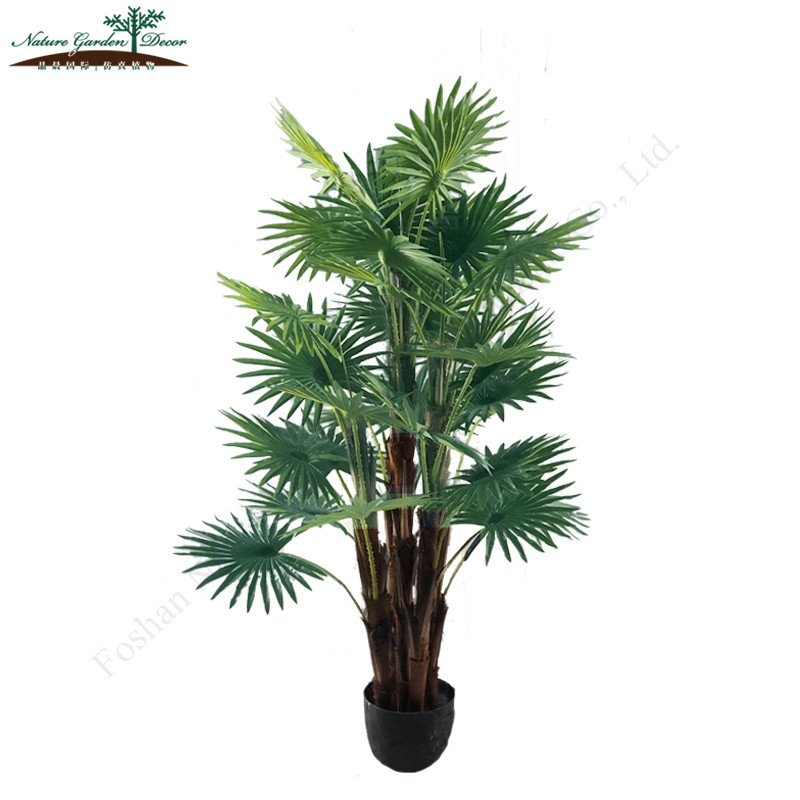 Plastic Trees High Quality Plastic Palm Tree For Sale Fiber Fan Silk Plants Artificial Trees