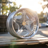 Jantes en aluminium forgé sur mesure 3 pièces de 18 à 24 pouces, design étoile poli, rivets dorés, jantes profondes pour Mercedes BMW Audi