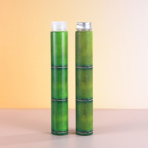 400 <span class=keywords><strong>vuota</strong></span>/650ml <span class=keywords><strong>di</strong></span> canna da zucchero a forma <span class=keywords><strong>di</strong></span> bambù per animali domestici bottiglie <span class=keywords><strong>di</strong></span> <span class=keywords><strong>plastica</strong></span> per bevande con tappo a vite in alluminio o <span class=keywords><strong>plastica</strong></span> per il succo <span class=keywords><strong>di</strong></span> tè al latte - Product Image 3