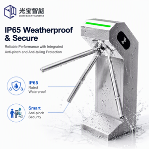 Torniquete trípode automático profesional con control de acceso para entrada de estacionamiento de elevadores, con protección antipinzamiento y antipersonas que se acercan de forma inapropada. - Product Image 3