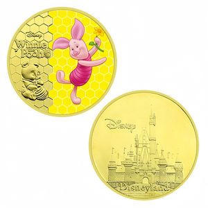 Pièce de monnaie commémorative plaquée or sur le thème de l'animation de bandes dessinées américaines, badge commémoratif en métal pour anniversaire d'enfants, cadeau de collection - Product Image 4