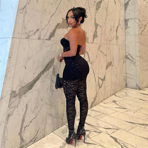 Set di leggings in due pezzi in <span class=keywords><strong>pizzo</strong></span> di san valentino con Top a tubo e Legging a vita alta - Product Image 3