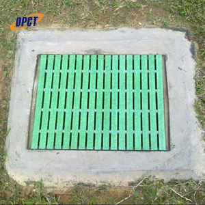 Grille de drainage en PRV à grande capacité de charge, grille d'escalier en fibre de verre pultrudée GFRP, grille de drainage municipal, drainage de <span class=keywords><strong>pelouse</strong></span> et égouts. - Product Image 1