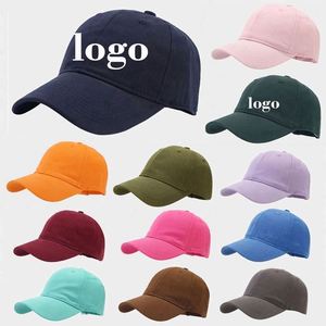 Gorras de Béisbol al por Mayor de Color Sólido, Gorras de Algodón Suave con Corona Plana, Gorras Deportivas con Visera Curva, Gorras con Logotipo Personalizado Bordado - Product Image 2