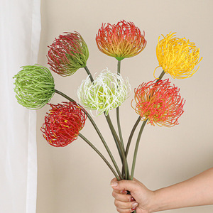 <span class=keywords><strong>Flor</strong></span> Artificial de Protea con Tacto Real y Tallo Acolchado para Decoración de Salones de Boda, Arreglo Floral con Protea, Garra de Cangrejo y Crisantemo - Product Image 1