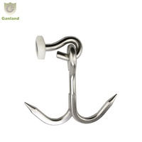 GL-18312 Nouveau crochet à viande double en acier inoxydable pour congélateur, camion frigorifique, pièces réfrigérées