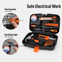 Coffret d'outils manuels multifonctionnels 9 pièces en acier au carbone le plus populaire, marteau à griffes, pour réparation DIY, avec étui rigide, OEM