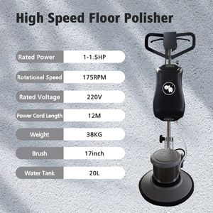 Pulidora de Pisos Eléctrica Industrial Mini Hippo PC17H-1, 1hp, 18 Pulgadas, Fregadora de Agua Fría, para Pulir y Desbastar Azulejos y Mármol - Product Image 2