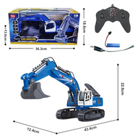 Lehoo Toys Kaliwo 13550 1/18 10CH Excavatrice RC Expert en Alliage Rechargeable Rotative 2.4G Télécommandée par Application
