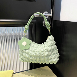 SH00236 <span class=keywords><strong>été</strong></span> nouveau femmes dame Nylon fermeture ouverte simple fronde sous les bras sac couleur unie plié <span class=keywords><strong>léger</strong></span> sac de créateur - Product Image 3