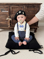 Baby-Strampler Frühling Herbst Outfit Neugeborenen 100-Tage Erster Geburtstag Kleidung Gentleman-Stil Bodysuit Baumwolle Leichtgewicht