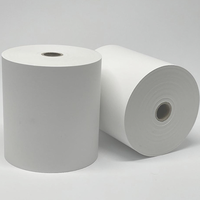 Autocollants de rouleau d'étiquettes en continu en film PET argenté polyester brillant-Impression à jet d'encre/Memjet