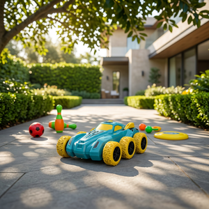 Voiture électrique tout-terrain à six roues inertielles en plastique, résistante aux chutes, pour enfants - Product Image 1