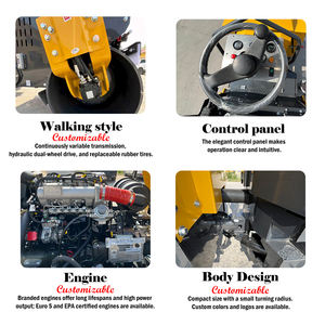 2 tonluk, 3 tonluk, 4 tonluk ve 5 tonluk çift tamburlu tam hidrolik yol silindirleri ve titreşimli yol silindirleri ücretsiz teslimat. - Product Image 6