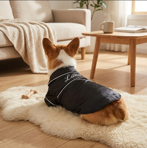 Pyjamas personnalisé<span class=keywords><strong>s</strong></span> pour chien, vêtements de nuit brodé<span class=keywords><strong>s</strong></span> sur mesure pour animaux de compagnie, vêtements en satin pour chien, cadeau de pyjama pour chiot - Product Image 2