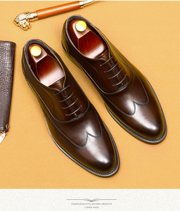 S0010X di alta vendita di alta qualità in pelle di primo strato in vacchetta formato Business a punta si sposano scarpe da uomo all'ingrosso - Product Image 1