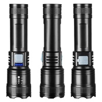Lampe torche LED portable multifonctionnelle rechargeable TPC, zoomable, haute luminosité, étanche IP20, pour extérieur et usage transfrontalier